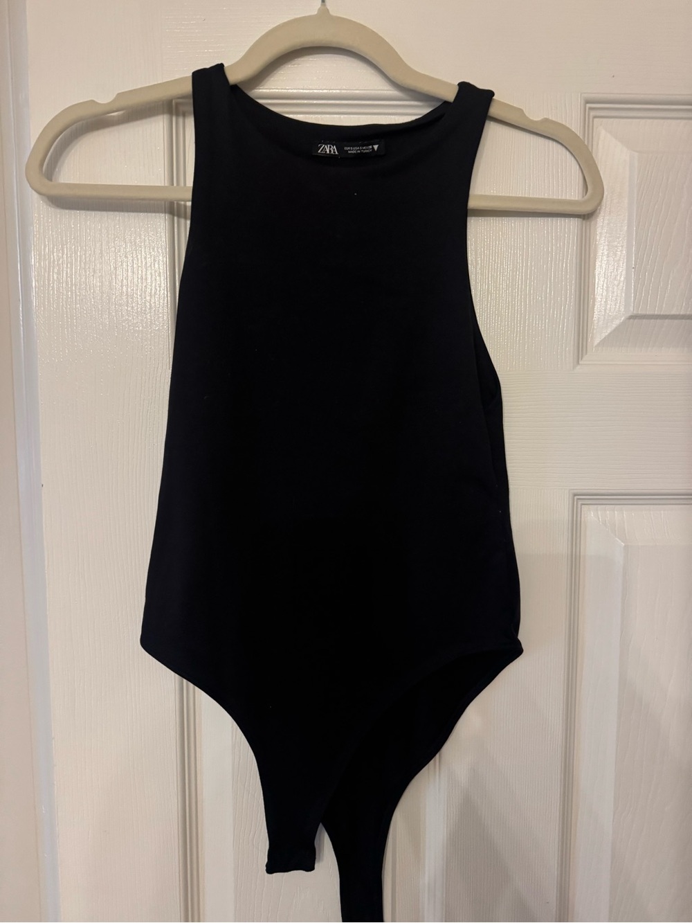 Zara Black Sleeveless One-Piece Bodysuit